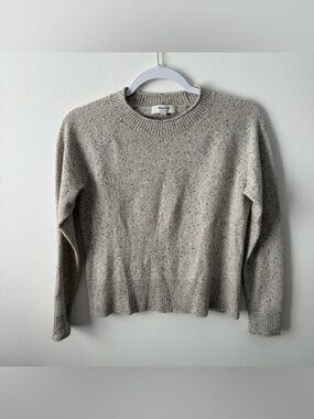 Madewell Speckled 100% Cashmere Crewneck Sweater Minimalist Size XS Relaxed